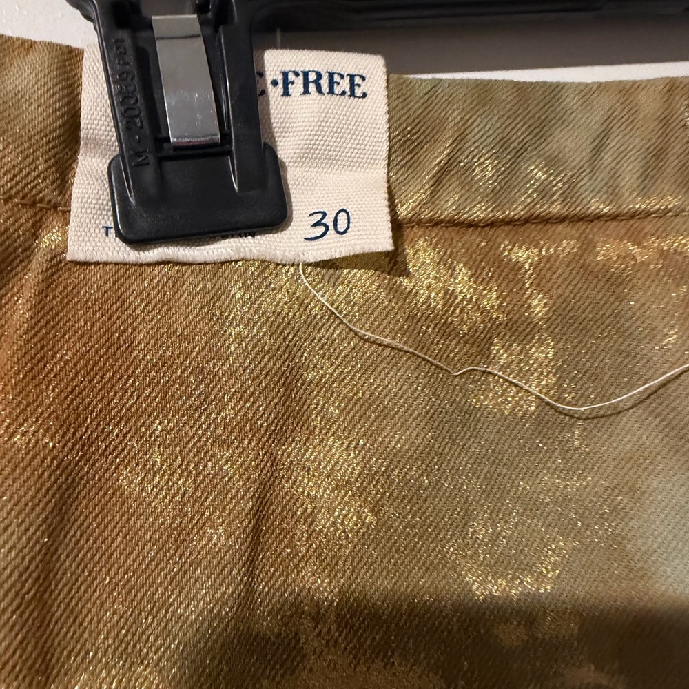 Free People Gold and Green Women Jeggings - Picture 4 of 4